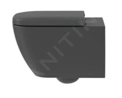 Duravit Happy D.2 - Hangend Toilet, Rimless, WonderGliss, Antracit 22220989001 17 Duravit Happy D.2 - Hangend Toilet, Rimless, WonderGliss, Antracit 22220989001 -Duravit winkel caeed53c2c4b3b41dfc29b11
