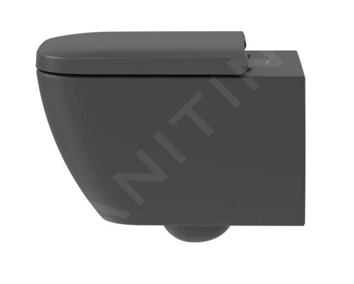 Duravit Happy D.2 - Hangend Toilet, Rimless, WonderGliss, Antracit 22220989001 7 Duravit Happy D.2 - Hangend Toilet, Rimless, WonderGliss, Antracit 22220989001 - Afbeelding 5