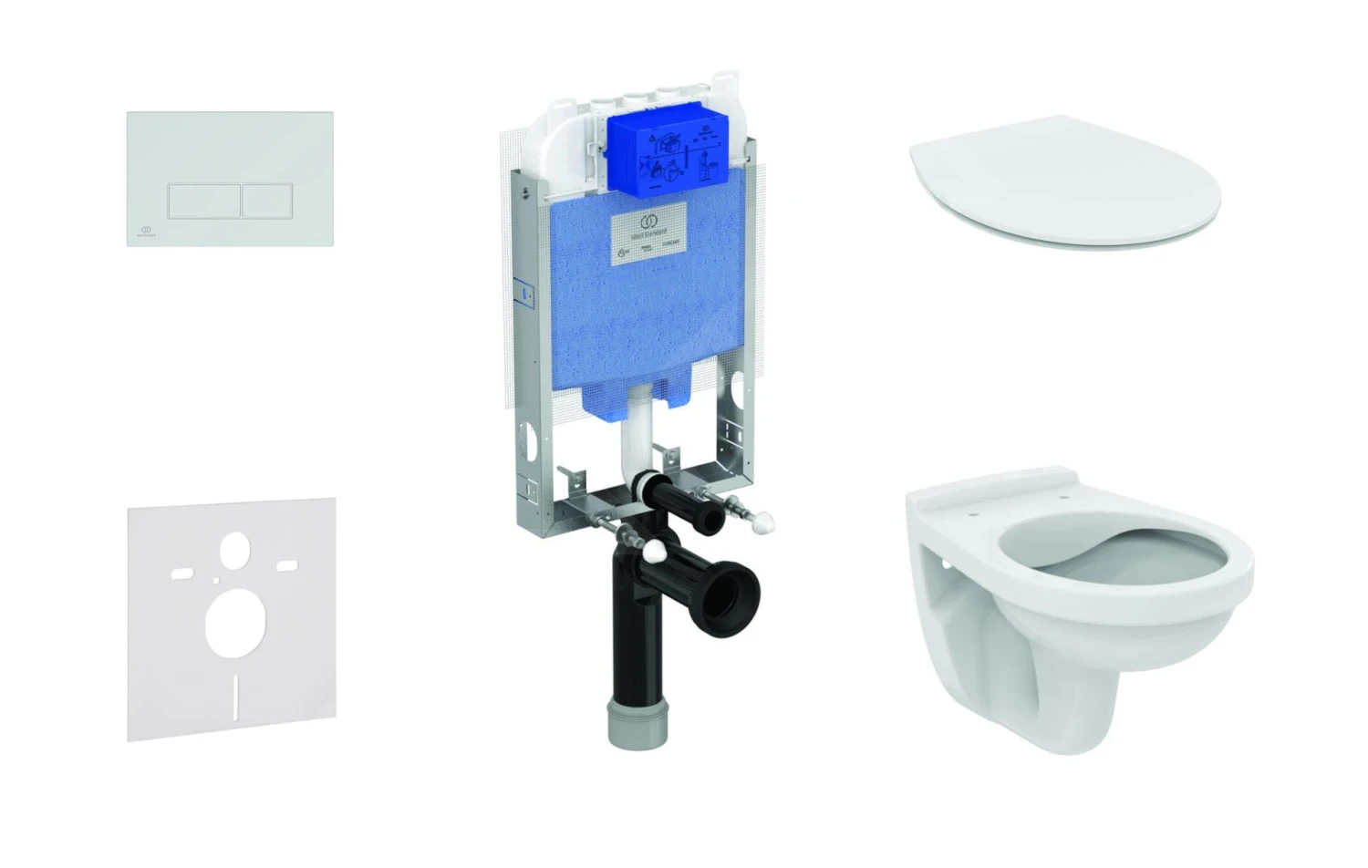Ideal Standard ProSys - Toiletset - Inbouwreservoir, Closet Alpha Met WC-zitting, Oleas M2 Bedieningsplaat, SoftClose, Chroom ProSys80M SP111 3 Ideal Standard ProSys - Toiletset - Inbouwreservoir, Closet Alpha Met WC-zitting, Oleas M2 Bedieningsplaat, SoftClose, Chroom ProSys80M SP111