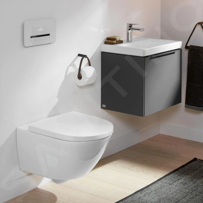 Villeroy & Boch Subway 3.0 - Hangend Toilet Met Wc-bril SoftClosing, TwistFlush, CeramicPlus, Alpine Wit 4670TSR1 7 Villeroy & Boch Subway 3.0 - Hangend Toilet Met Wc-bril SoftClosing, TwistFlush, CeramicPlus, Alpine Wit 4670TSR1 - Afbeelding 5