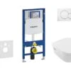 Geberit Duofix - Inbouwreservoir Voor Hangend Toilet Met SIGMA01 Bedieningsknop, Alpine Wit + Villeroy Boch - Hangend Toilet En Wc-bril, DirectFlush, SoftClose, CeramicPlus 111.300.00.5 NB1 -Duravit winkel d4431b8df972b72165a3b939