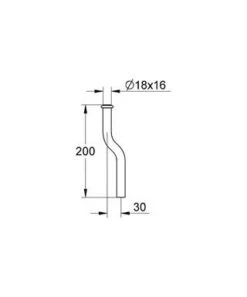 Grohe Reserveonderdelen - Urinoirspoelpijp, Chroom 37038000 -Duravit winkel d976eaa51684ea50bcf43d58