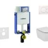 Geberit Kombifix - Inbouwreservoir Voor Hangend Toilet Met SIGMA01 Bedieningsknop, Alpine Wit + Ideal Standard Tesi - Hangend Toilet En Wc-bril 110.302.00.5 NF1 -Duravit winkel da980eb89c99b929d4ab3ff2