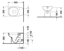 Duravit D-Code - Staande Closet, Afvoer Naar Achter, Alpine Wit 21150900002 -Duravit winkel dcb2455b640e7ed59c122854