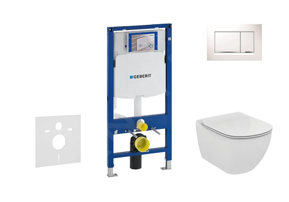 Geberit Duofix - Set Voorwandinstallatie, Toilet En Zitting Ideal Standard Tesi, Sigma30 Bedieningsplaat, Wit/chroom 111.300.00.5 NF5 3 Geberit Duofix - Set Voorwandinstallatie, Toilet En Zitting Ideal Standard Tesi, Sigma30 Bedieningsplaat, Wit/chroom 111.300.00.5 NF5