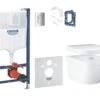 Grohe Solido - Toiletset, Hangtoilet Euro Ceramic En Softclose Toiletzitting, Bedieningsknop Skate Cosmopolitan, Chroom/wit 39889000 -Duravit winkel e37e751420f0d4f99695c55b