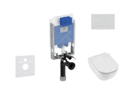 Ideal Standard ProSys - Toiletset- Inbouwreservoir, Closet, WC-zitting Mio, Oleas M1 Bedieningsplaat, Rimless, Slowclose, Antibak, Wit ProSys80M SP142