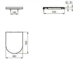 Ideal Standard Blend - WC Bril, Wit T376101 -Duravit winkel e4ebd2909d0a2540f97d99fa