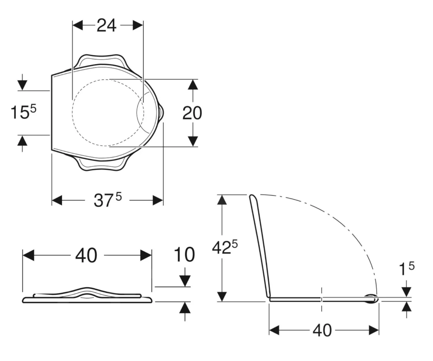 Geberit Bambini - Kinder Wc Bril Met Ondersteunende Functie, Softclose, Wit 573365000 4 Geberit Bambini - Kinder Wc Bril Met Ondersteunende Functie, Softclose, Wit 573365000 - Afbeelding 2