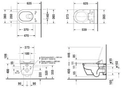 Duravit Darling New - Wandcloset Voor Bidet Wc Bril SensoWash, Met WonderGliss, Alpine Wit 25445900001 -Duravit winkel f06f6d5203a4b2d95fb39b67