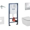 Grohe Rapid SL - Complete Toiletset Aquablade Wandcloset+ Ideal Standard WC Zitting, Skate Cosmo Bedieningsplaat, SoftClose, Chroom 38528SET-KU -Duravit winkel f5540de357930d7010dba146