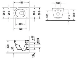 Duravit Darling New - Wandcloset, Wit 2549090000 -Duravit winkel fae6255d969ab074333ce18a