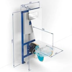 Villeroy & Boch O.novo - ViConnect Voorwandinstallatie Set, Toiletpot Inclusief Wcbril, DirectFlush, SoftClosing, E200 Spoelknop, Glanzend Chroom 5660D201 -Duravit winkel fc35d9d70ae9bff32ef166f9