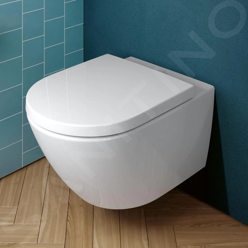 Villeroy & Boch Subway 3.0 - Hangend Toilet Met Wc-bril SoftClosing, TwistFlush, CeramicPlus, Alpine Wit 4670TSR1 8 Villeroy & Boch Subway 3.0 - Hangend Toilet Met Wc-bril SoftClosing, TwistFlush, CeramicPlus, Alpine Wit 4670TSR1 - Afbeelding 6